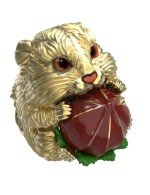 Кольцо из лимонного золота c эмалью