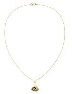 Колье из лимонного золота c бриллиантами и ониксом