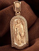 Образок из золота c эмалью