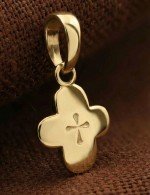 Крест из лимонного золота