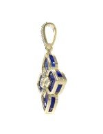 Подвеска из лимонного золота c бриллиантами и лазуритом
