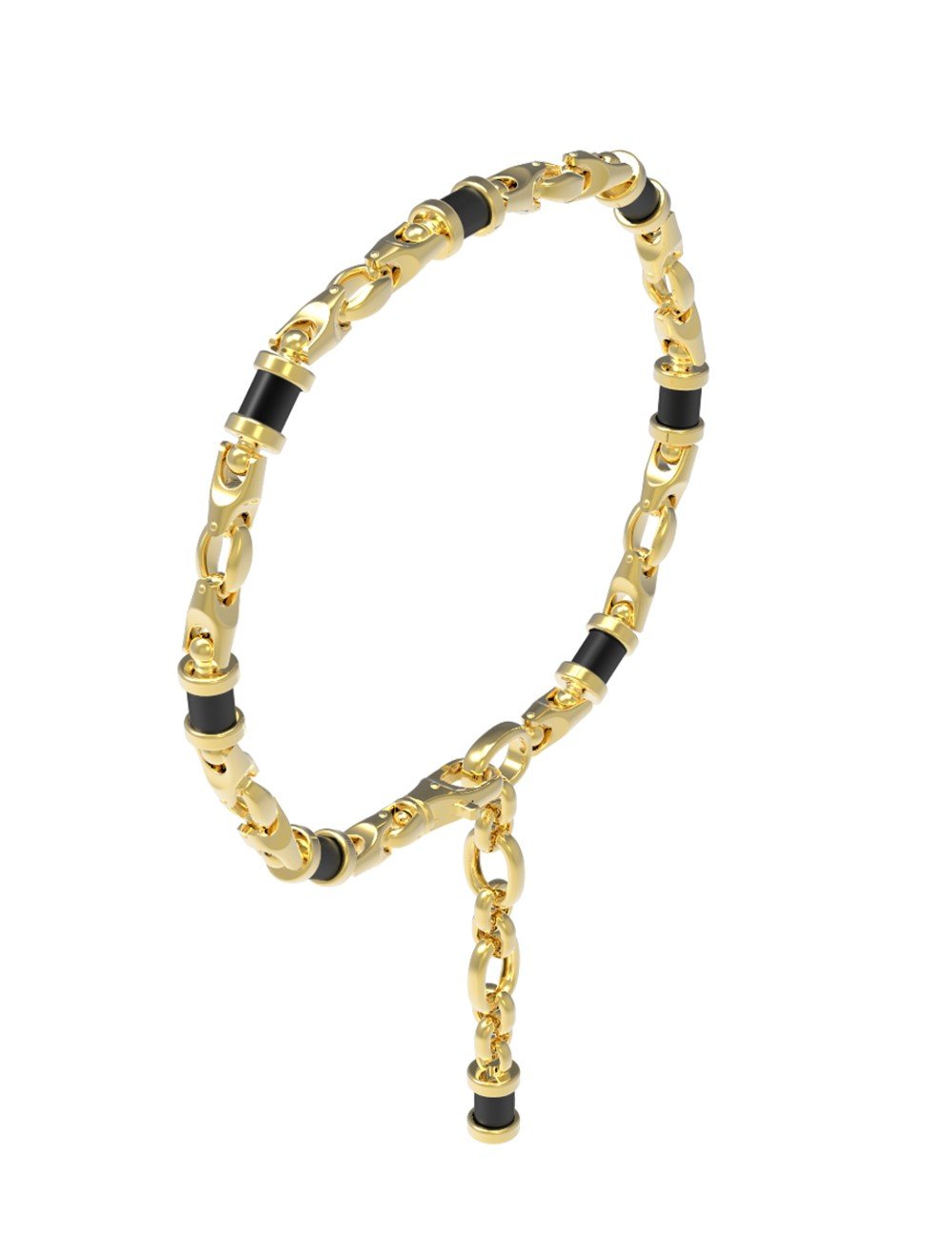 Браслет из лимонного золота c ониксом