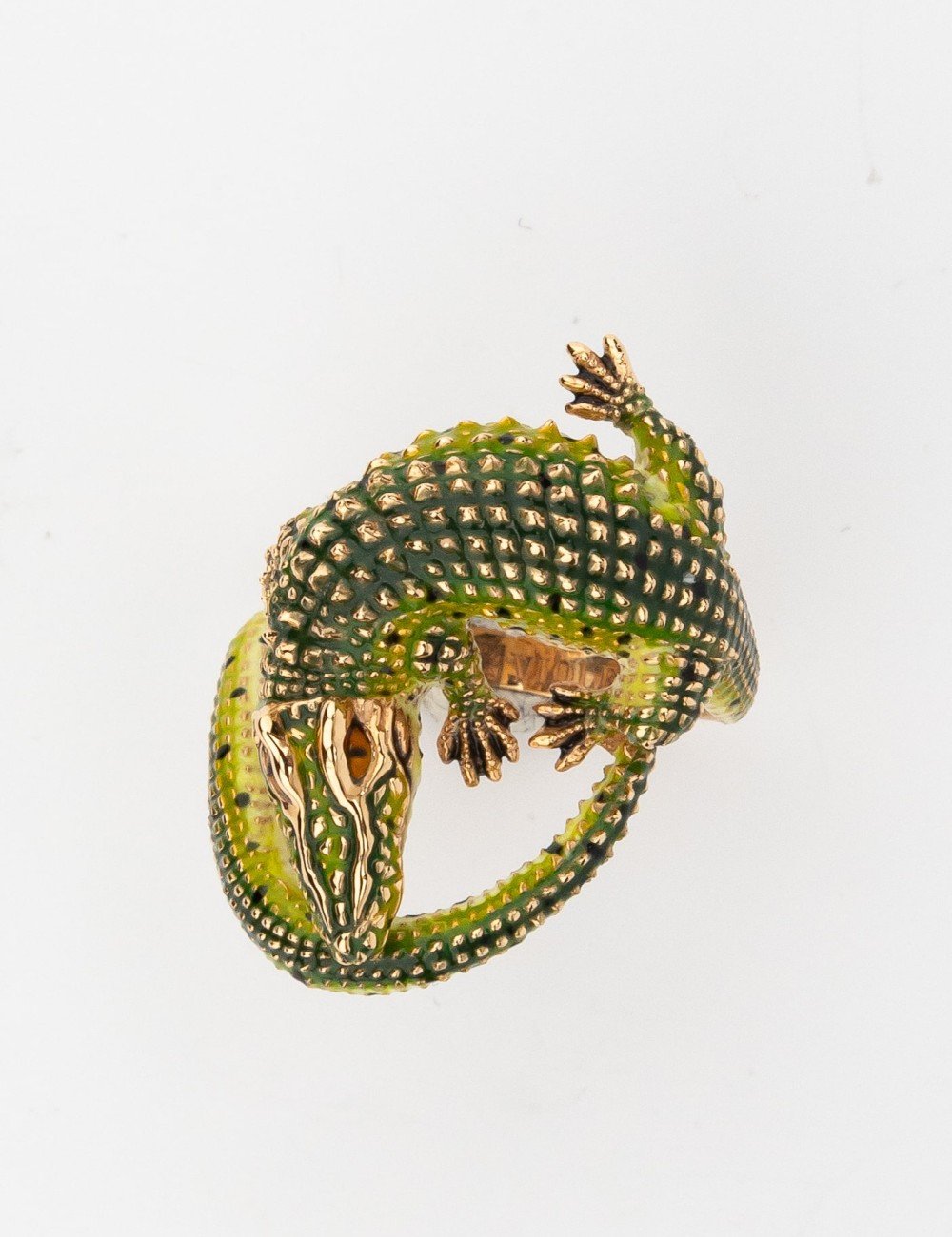 Кольцо из золота c эмалью