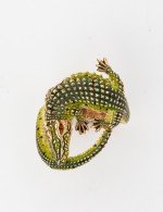 Кольцо из золота c эмалью