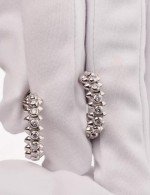 Серьги из белого золота c бриллиантами