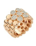 Кольцо из золота c бриллиантами и рубином