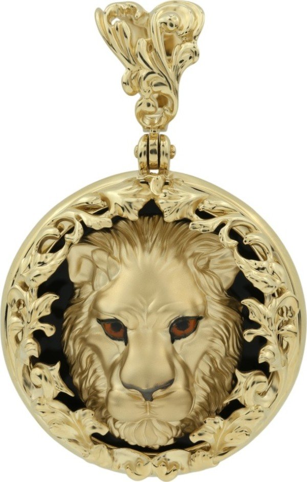 Подвеска из лимонного золота c эмалью и ониксом