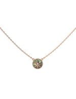 Колье из золота c бриллиантами и малахитом