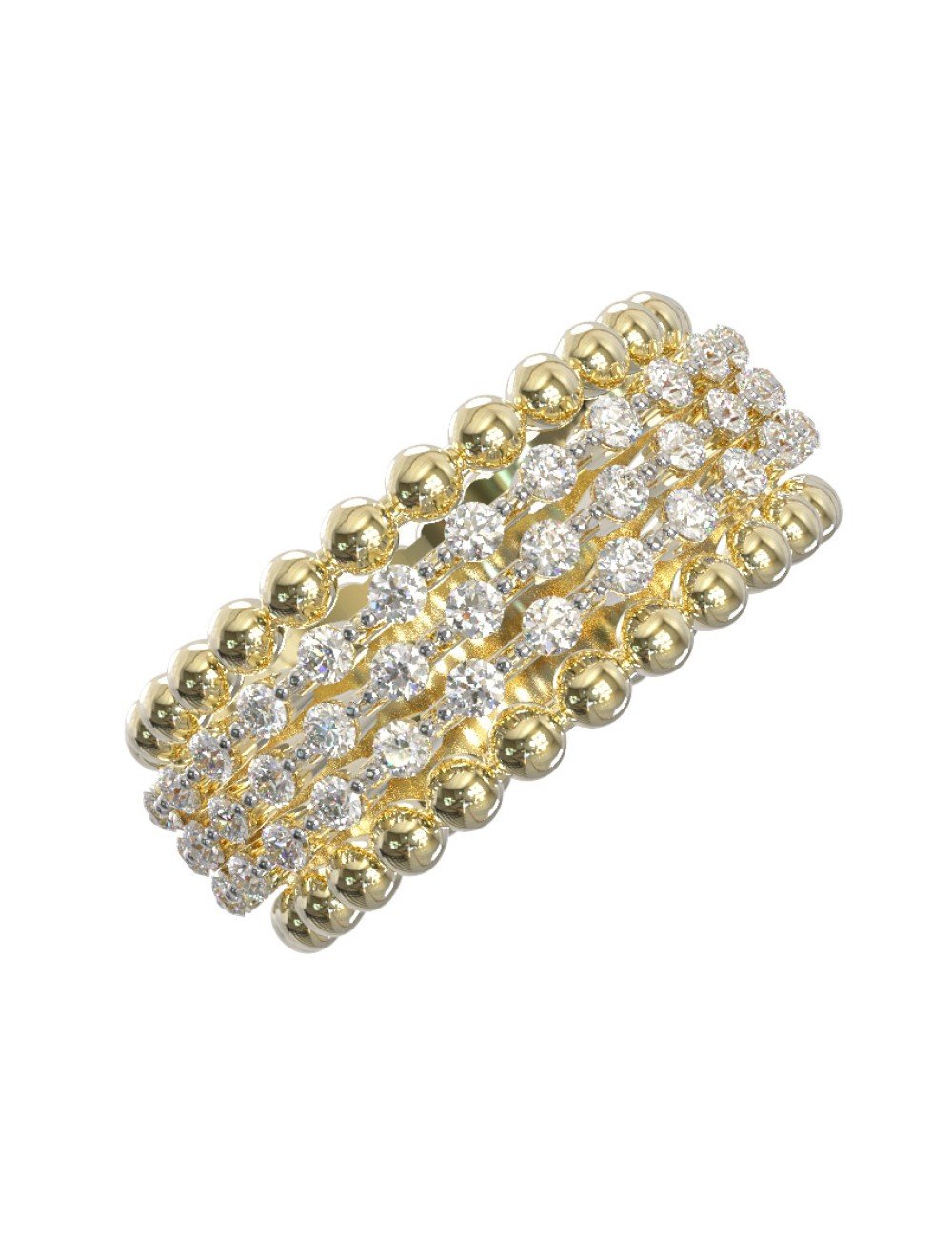 Кольцо из лимонного золота c бриллиантами