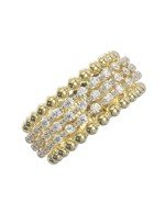 Кольцо из лимонного золота c бриллиантами