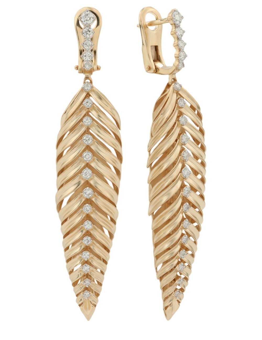 Серьги из золота c бриллиантами