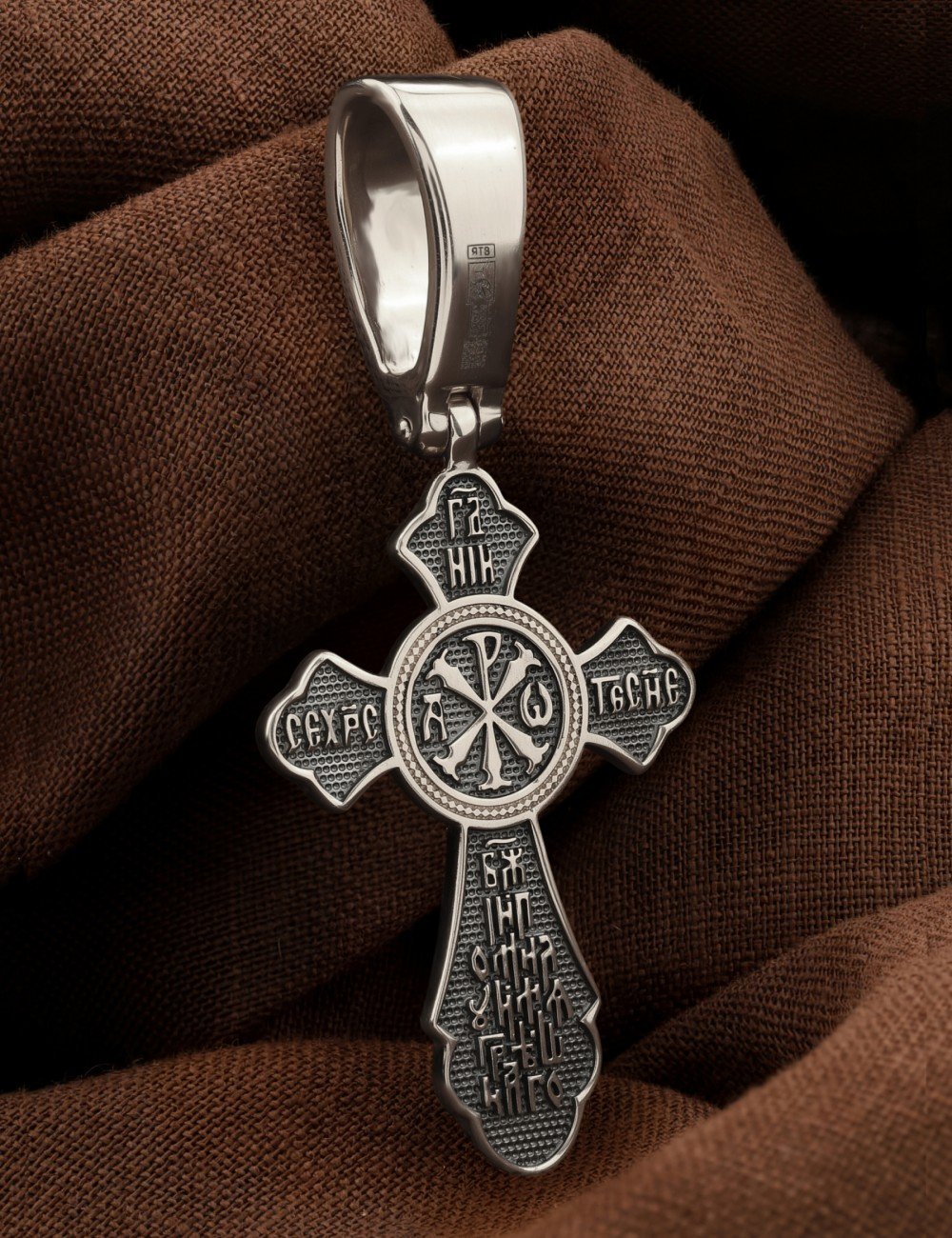 Крест из белого золота