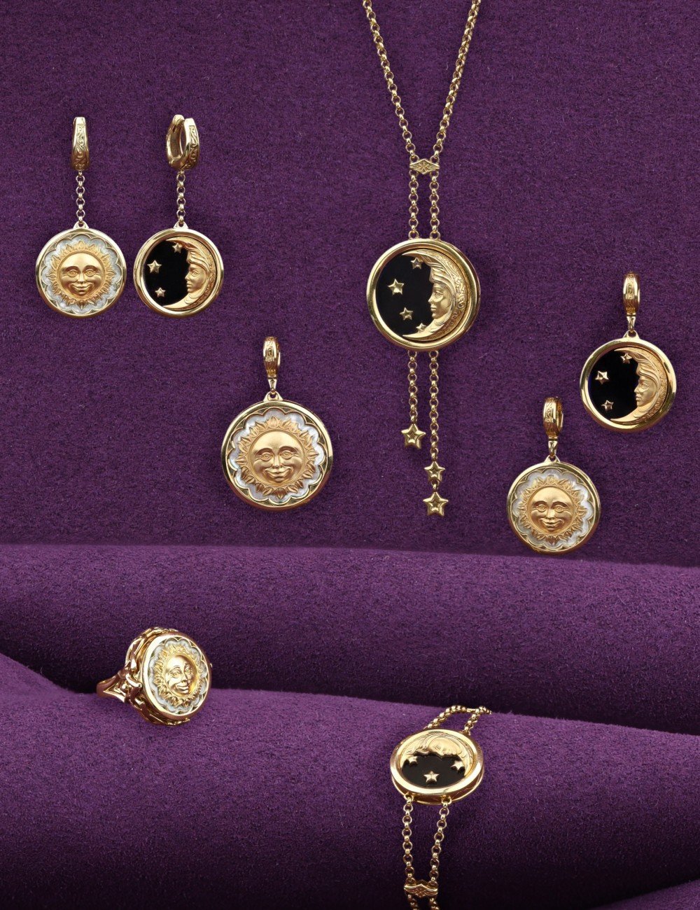 Подвеска из лимонного золота c ониксом