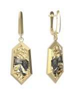 Серьги из лимонного золота