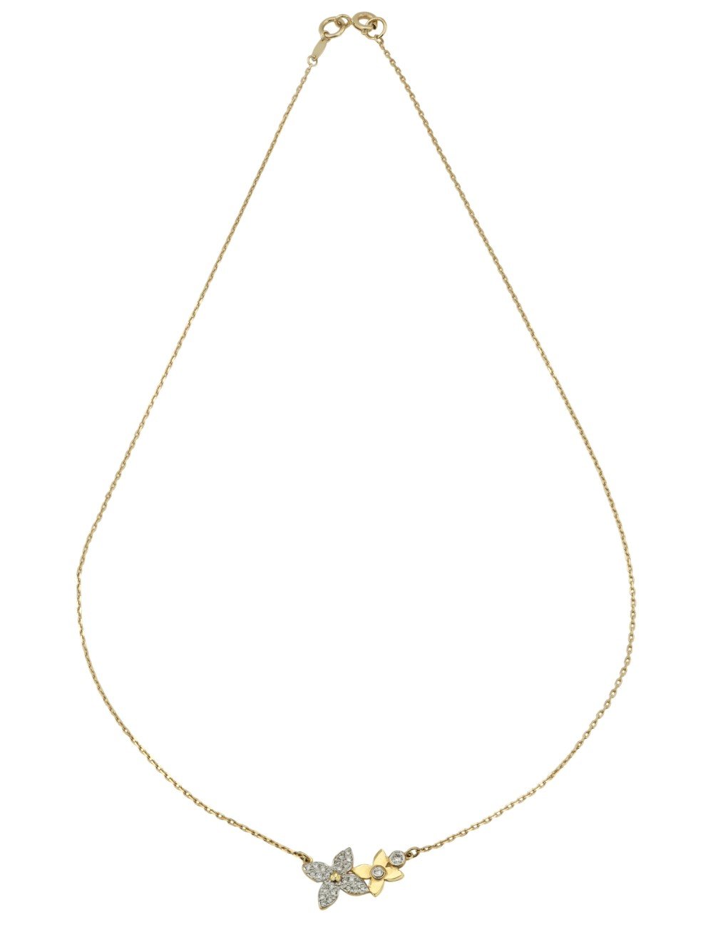 Колье из лимонного золота c бриллиантами