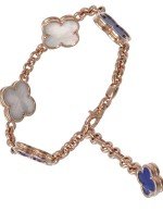 Браслет из золота c лазуритом и перламутром