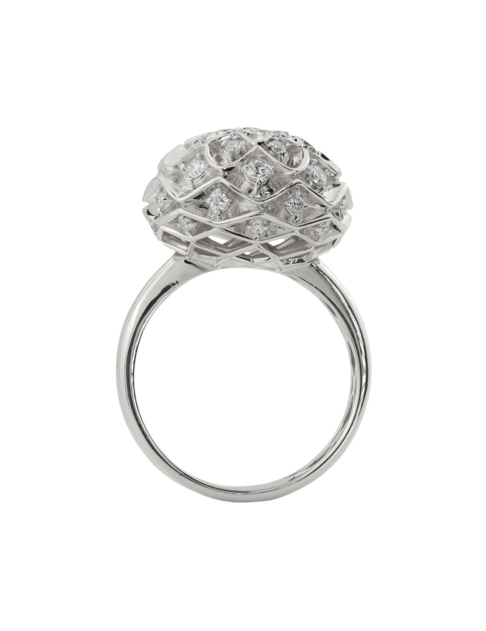 Кольцо из белого золота c бриллиантами