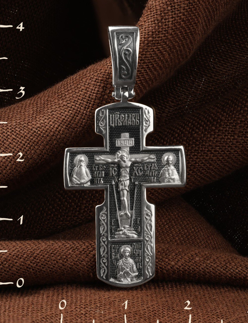 Крест из белого золота