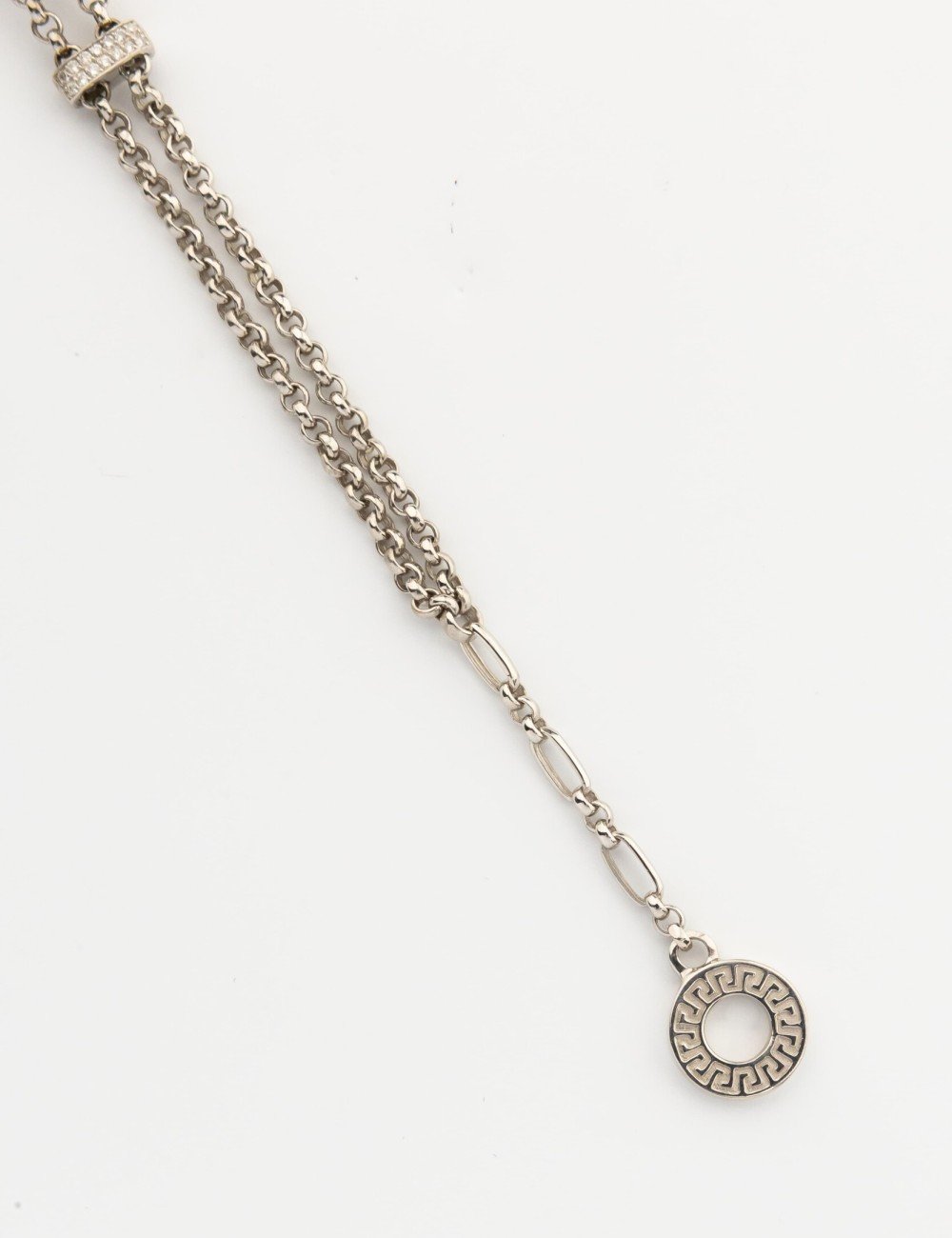 Браслет из белого золота c бриллиантами, ониксом и перламутром