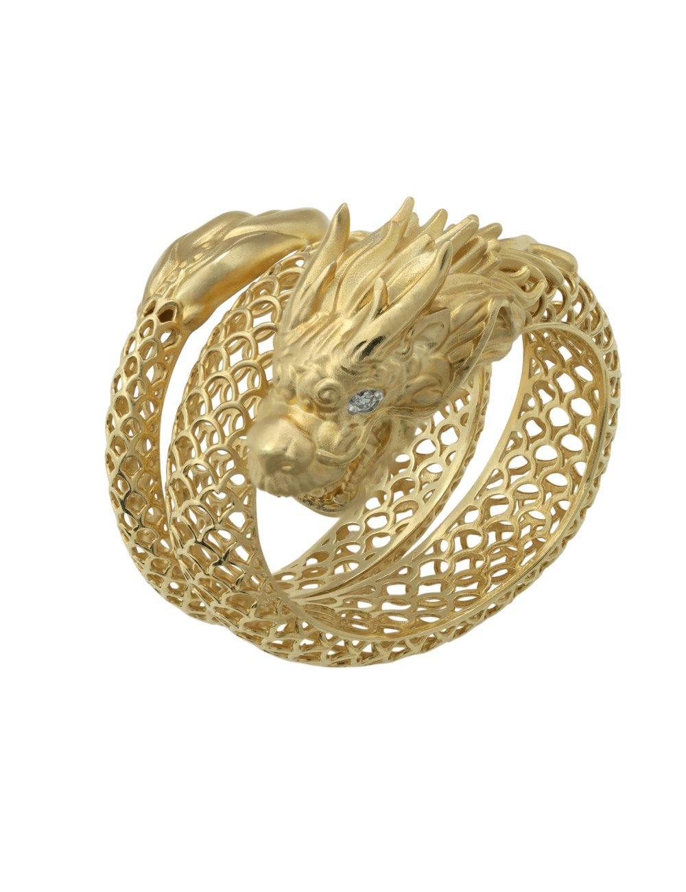 Кольцо из лимонного золота c бриллиантами