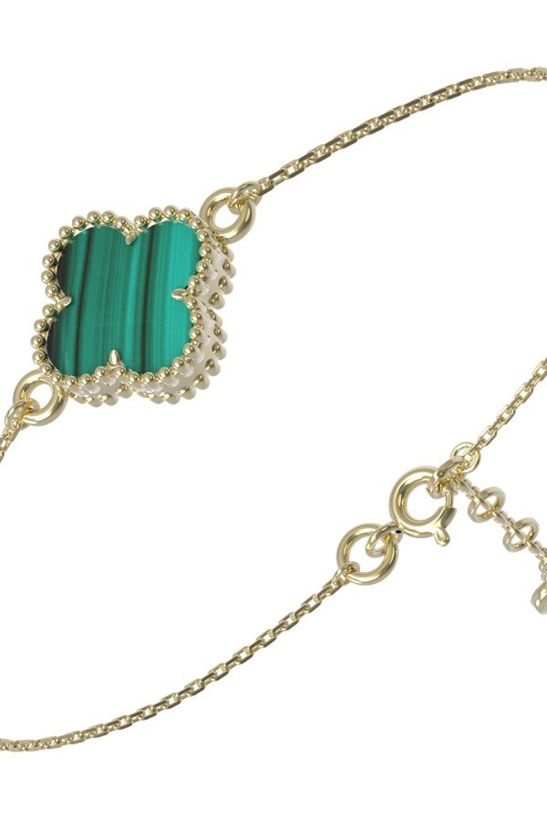 Браслет из лимонного золота c малахитом