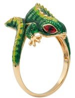 Кольцо из золота c эмалью