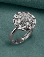 Кольцо из белого золота c бриллиантами