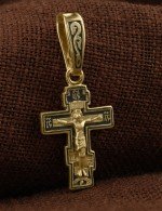 Крест из лимонного золота