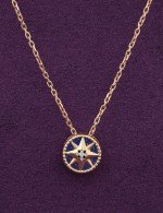 Колье из золота c бриллиантами и лазуритом