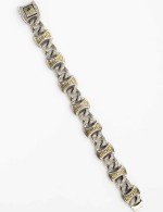 Браслет из серебра и золота c рубином