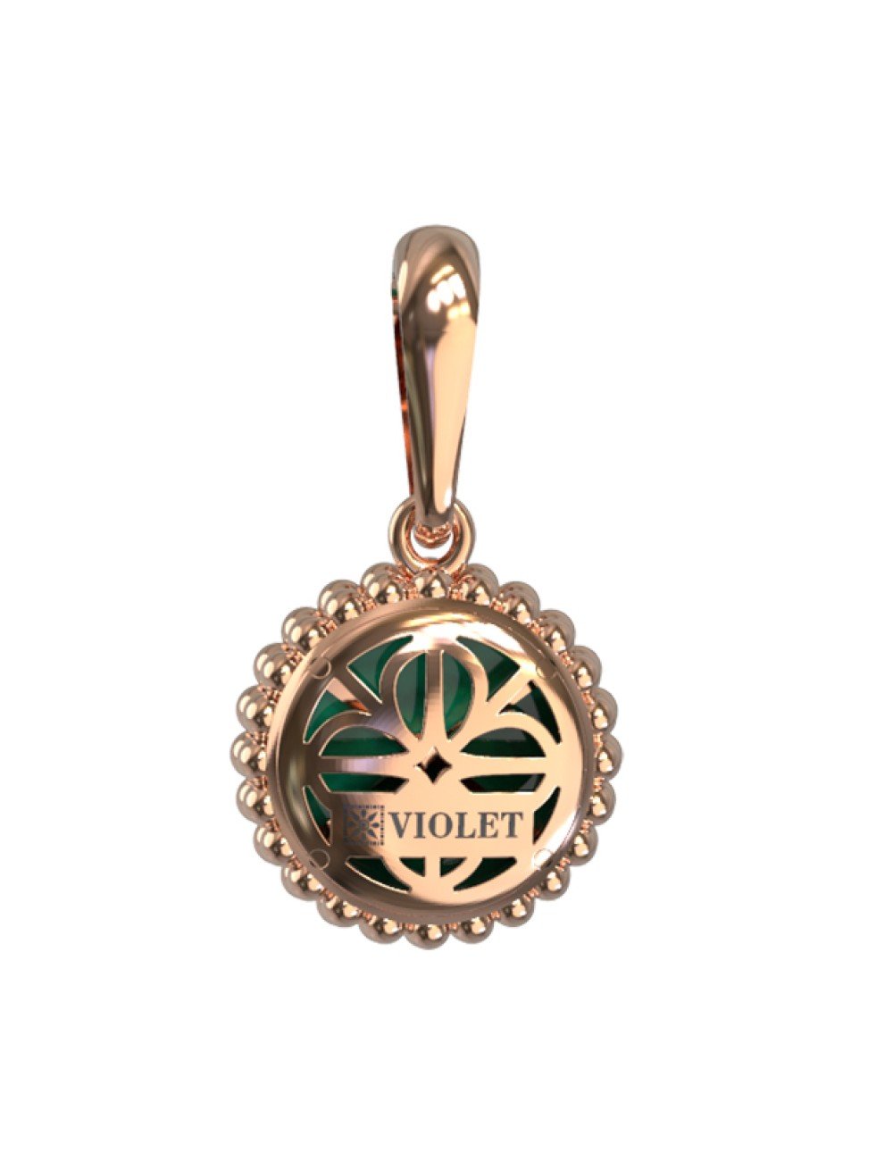 Подвеска из золота c малахитом