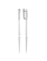 Серьги из белого золота c бриллиантами