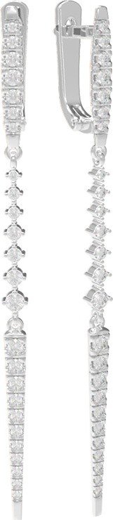 Серьги из белого золота c бриллиантами