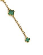 Браслет из лимонного золота c малахитом