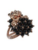 Кольцо из золота c эмалью и ониксом