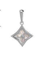 Подвеска из белого золота c перламутром