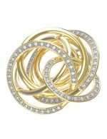 Кольцо из лимонного золота c бриллиантами