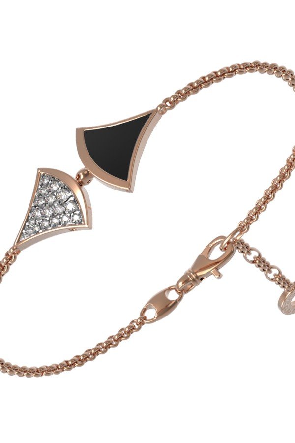 Браслет из золота c бриллиантами и ониксом