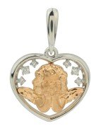 Подвеска из белого золота c бриллиантами