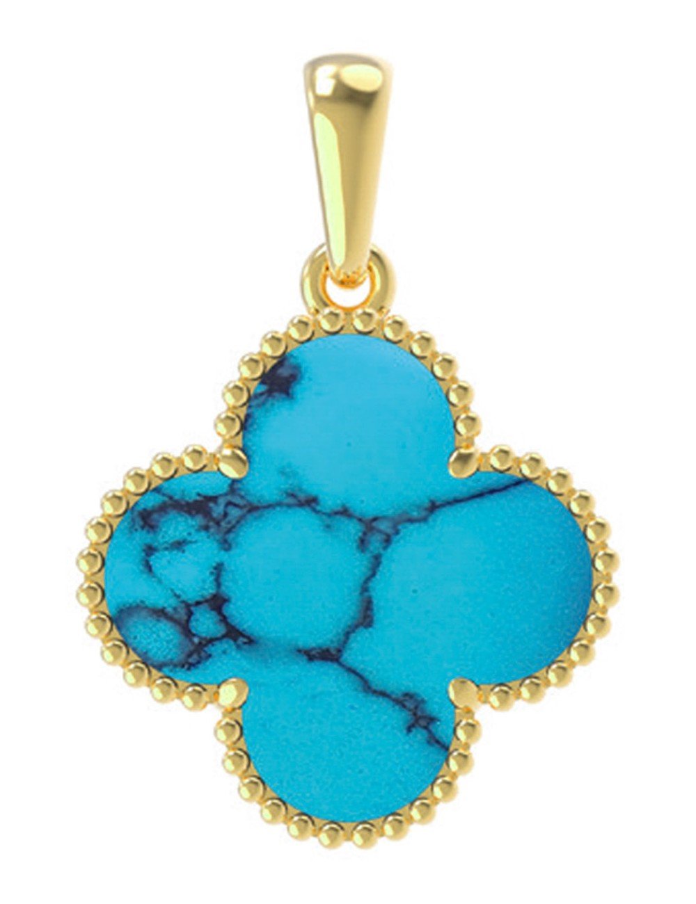 Подвеска из лимонного золота c бирюзой