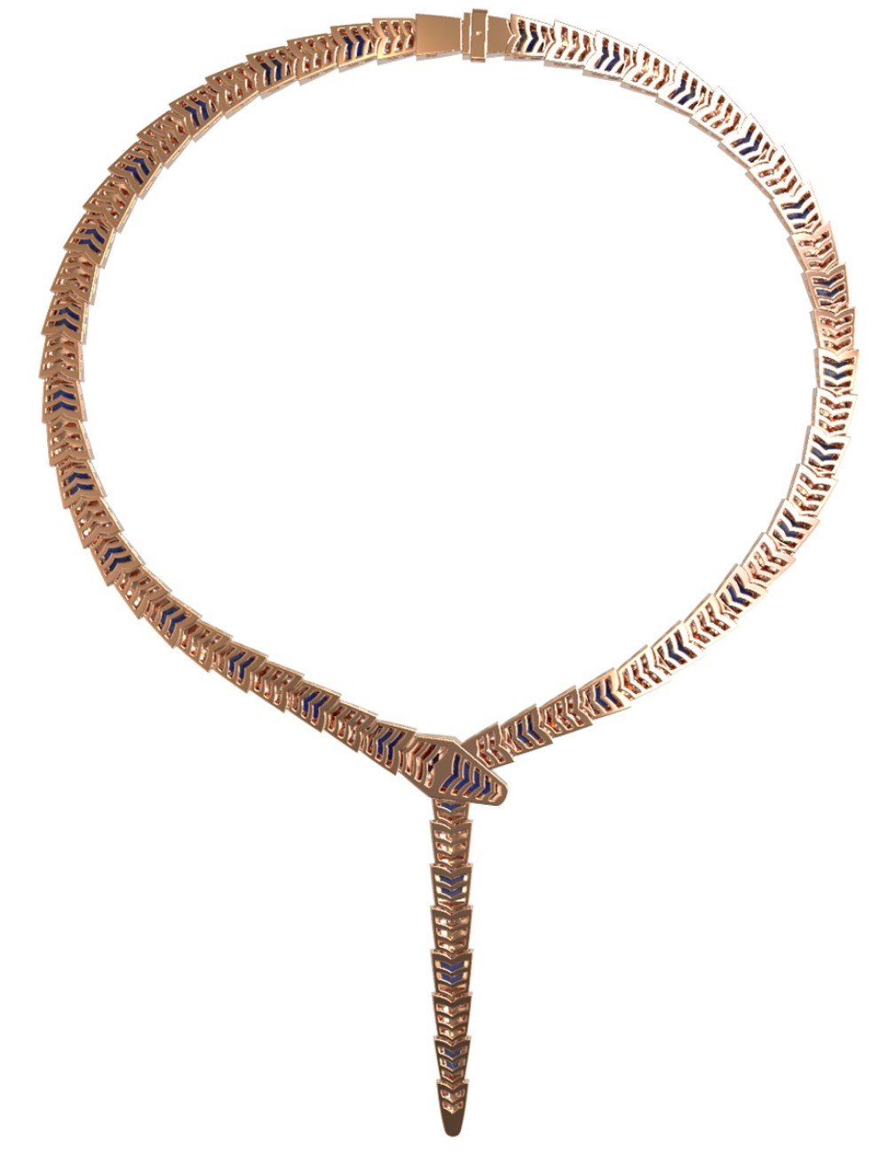 Колье из золота c бриллиантами и лазуритом