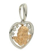 Подвеска из белого золота c бриллиантами