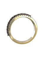 Кольцо из лимонного золота c бриллиантами