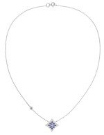 Колье из белого золота c бриллиантами и лазуритом