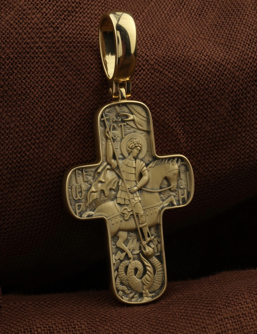 Крест из лимонного золота