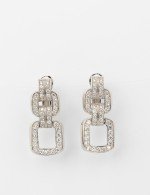 Серьги из белого золота c бриллиантами