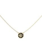 Колье из лимонного золота c бриллиантами и ониксом