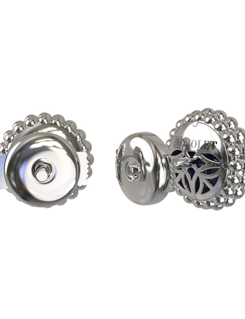 Серьги из белого золота c лазуритом