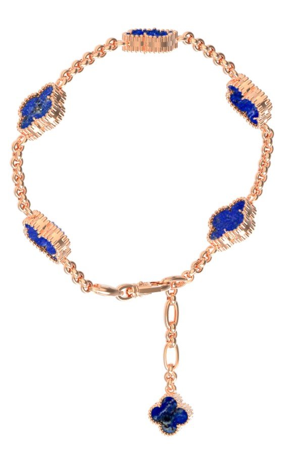 Браслет из золота c лазуритом