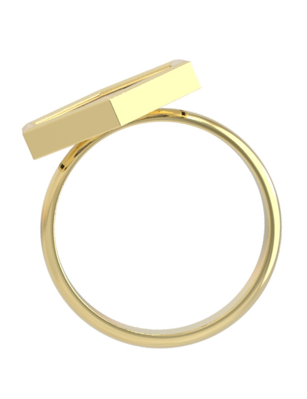 Кольцо из лимонного золота c перламутром